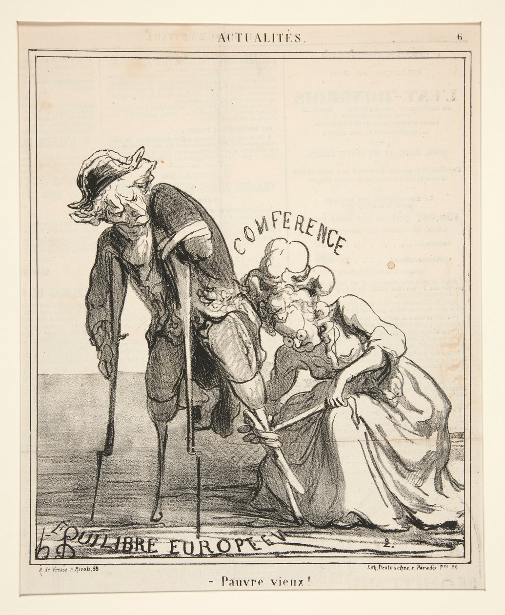 Pobre homem velho, de Actualites de Honoré Daumier