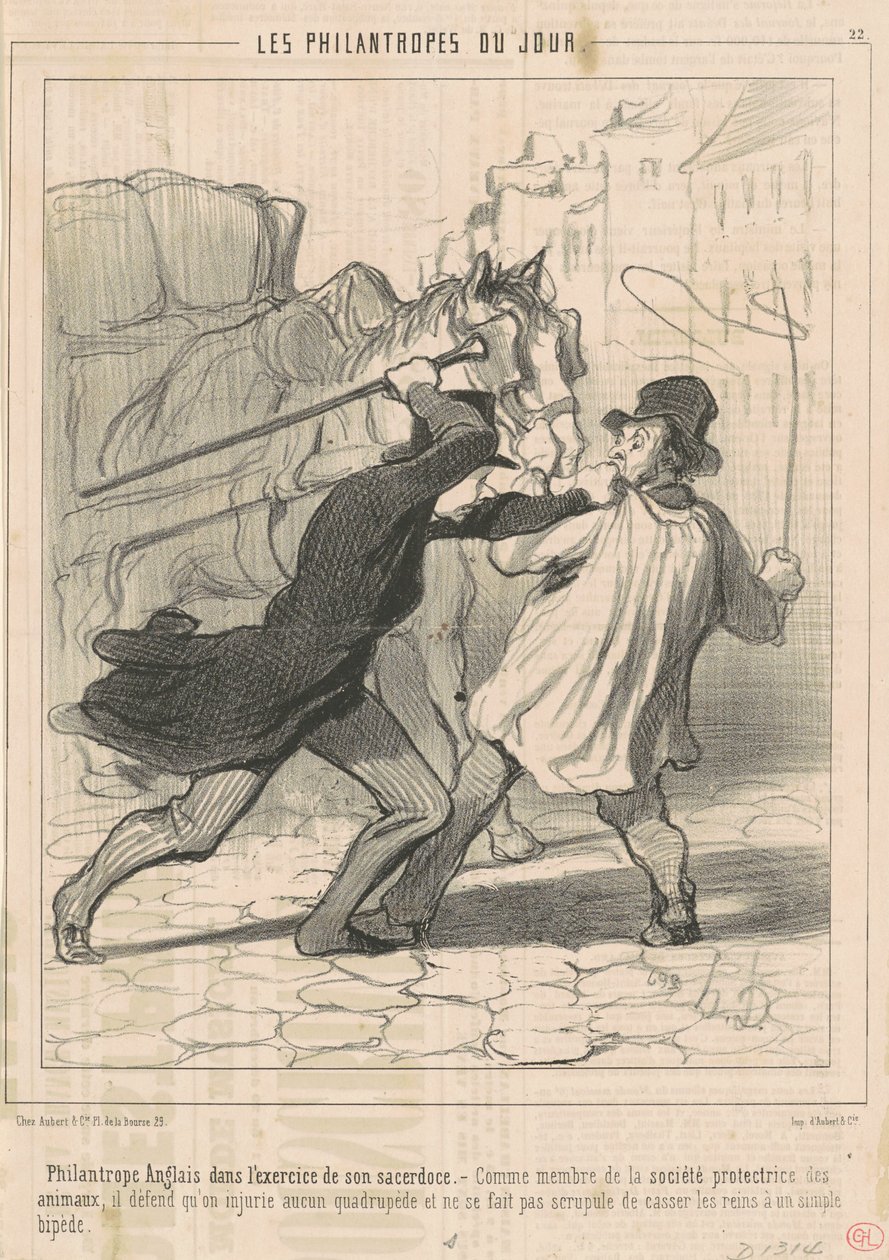 Filantropo inglês no exercício ... de Honoré Daumier