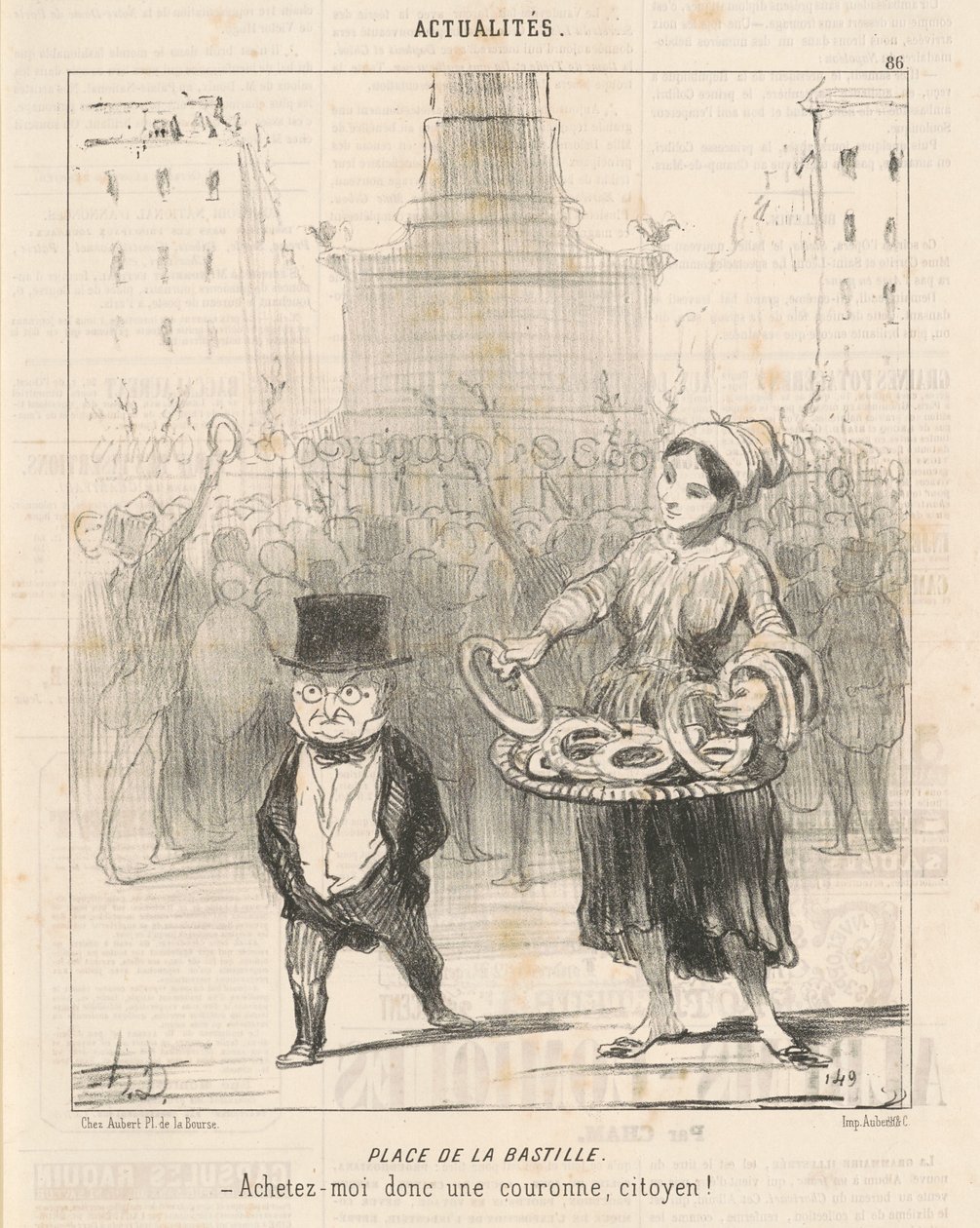 Lugar da Bastilha de Honoré Daumier
