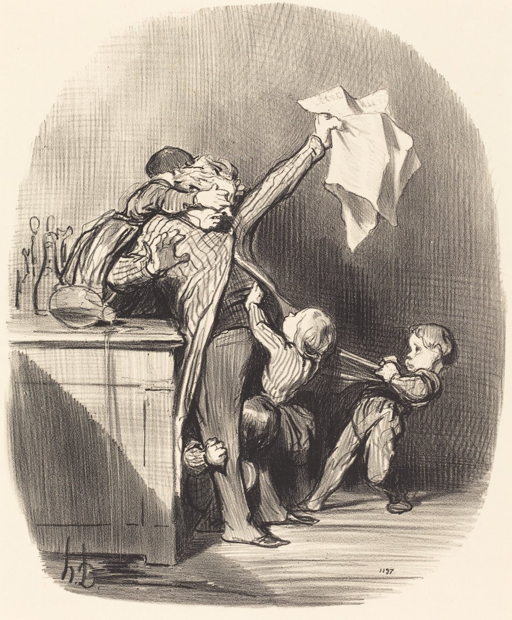 Plaisirs de la paternité de Honoré Daumier
