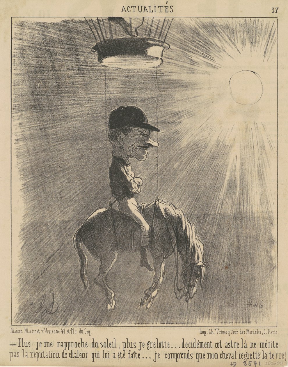 Além disso, je me rapproche du soleil... de Honoré Daumier