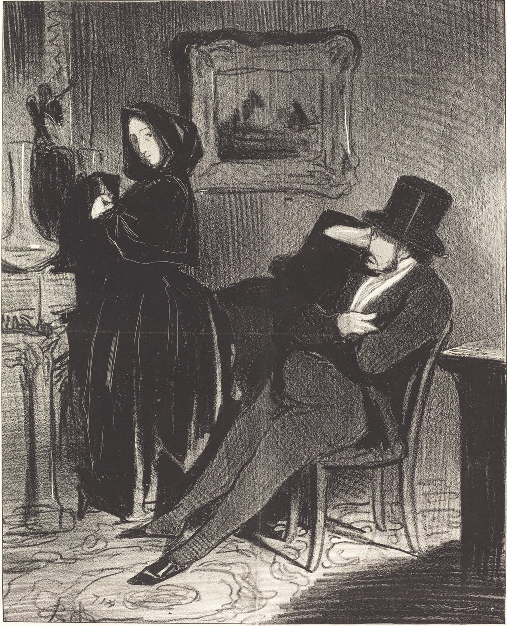 Plus souvent que je te conduirai... au bal... de Honoré Daumier