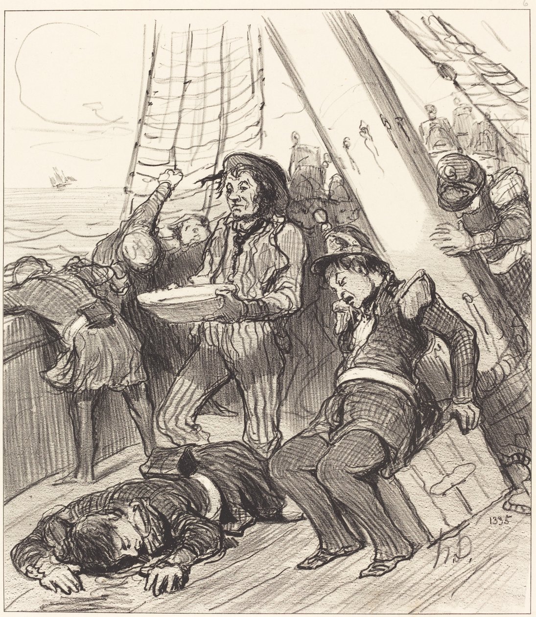Vários Guardas Nacionais que não tinham pensado... de Honoré Daumier