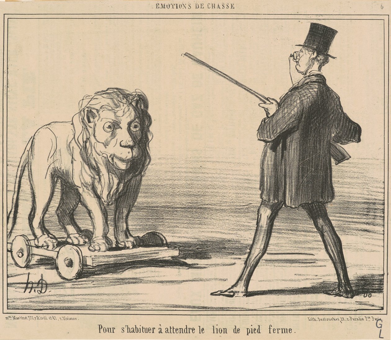Para o habitante esperar o leão... de Honoré Daumier