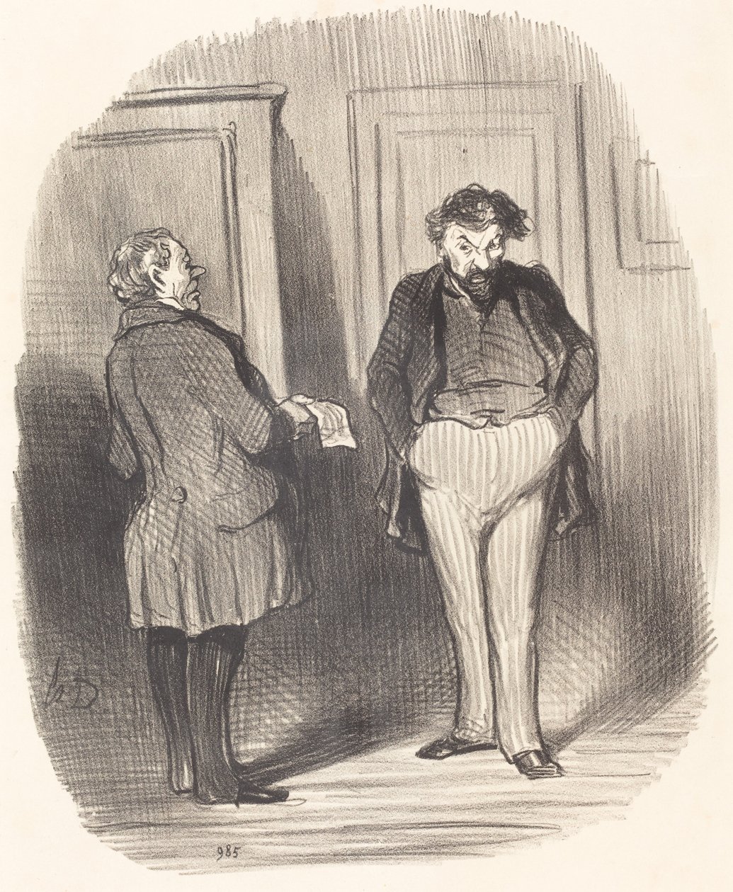 Você pode me dizer...? Eu tenho gripe!... de Honoré Daumier