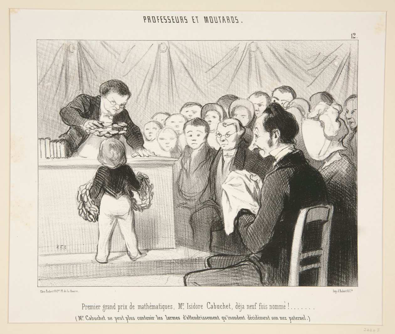 Primeiro grande prémio em Matemática, Sr. Isidore Cabuchet. #12 de Professores e Mostardas de Honoré Daumier