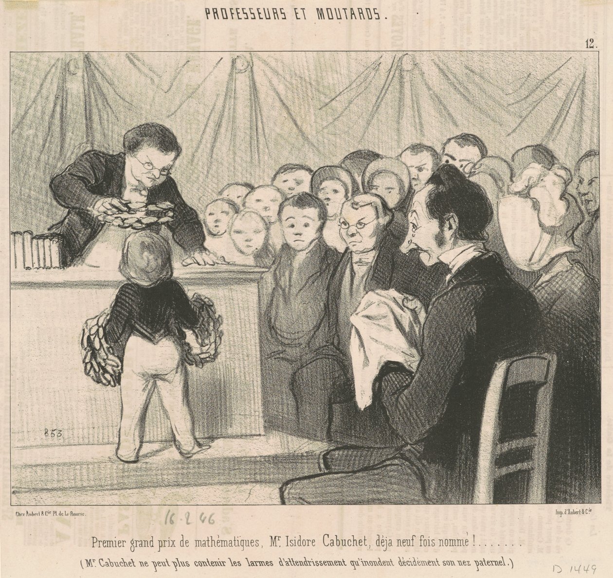 Premier Grand Prix de mathématiques, M. Cabuchet de Honoré Daumier