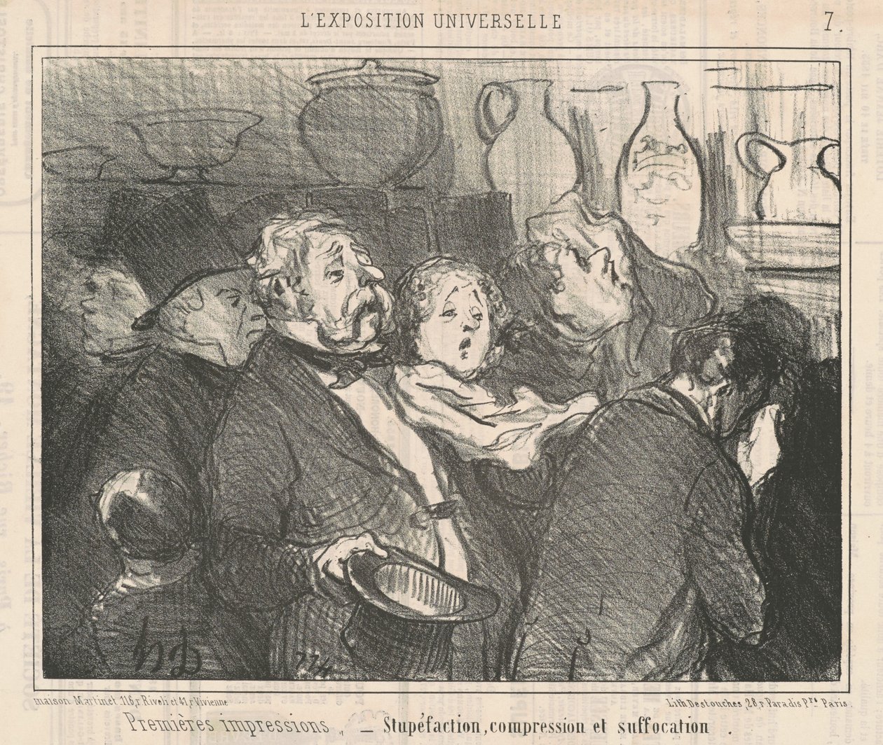 Impressões de estreias... Estupefação... de Honoré Daumier