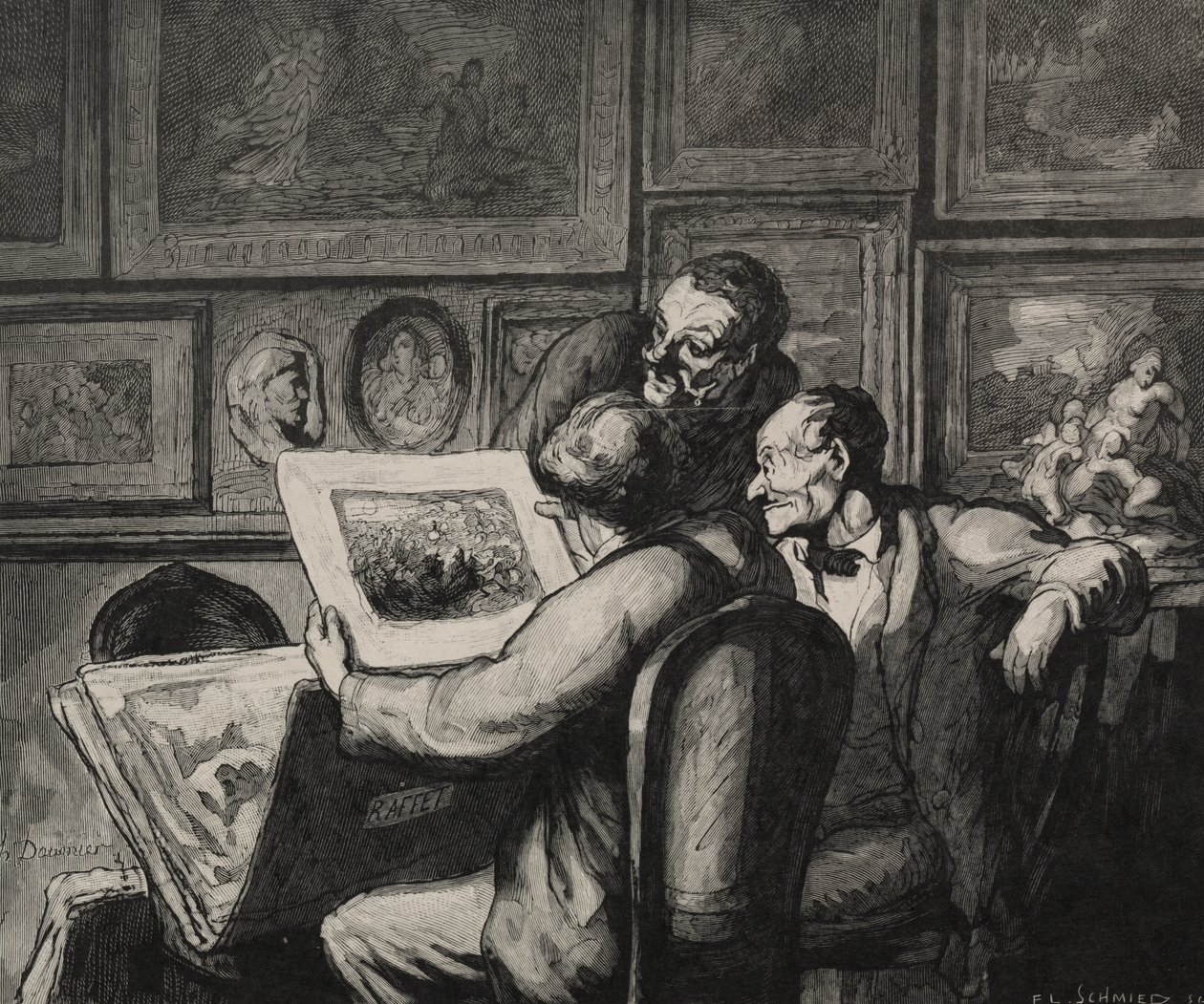 Entusiastas de impressão de Honoré Daumier