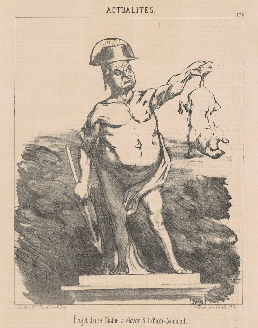 Projeto para uma estátua ... em Odilon-Nimrod de Honoré Daumier