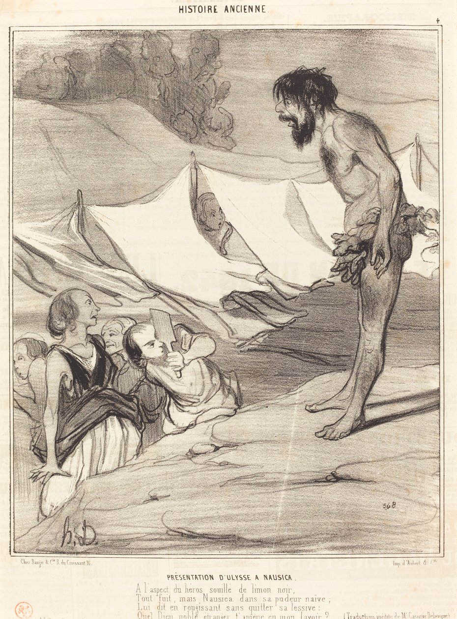 Apresentação de Ulysse a Nausica de Honoré Daumier