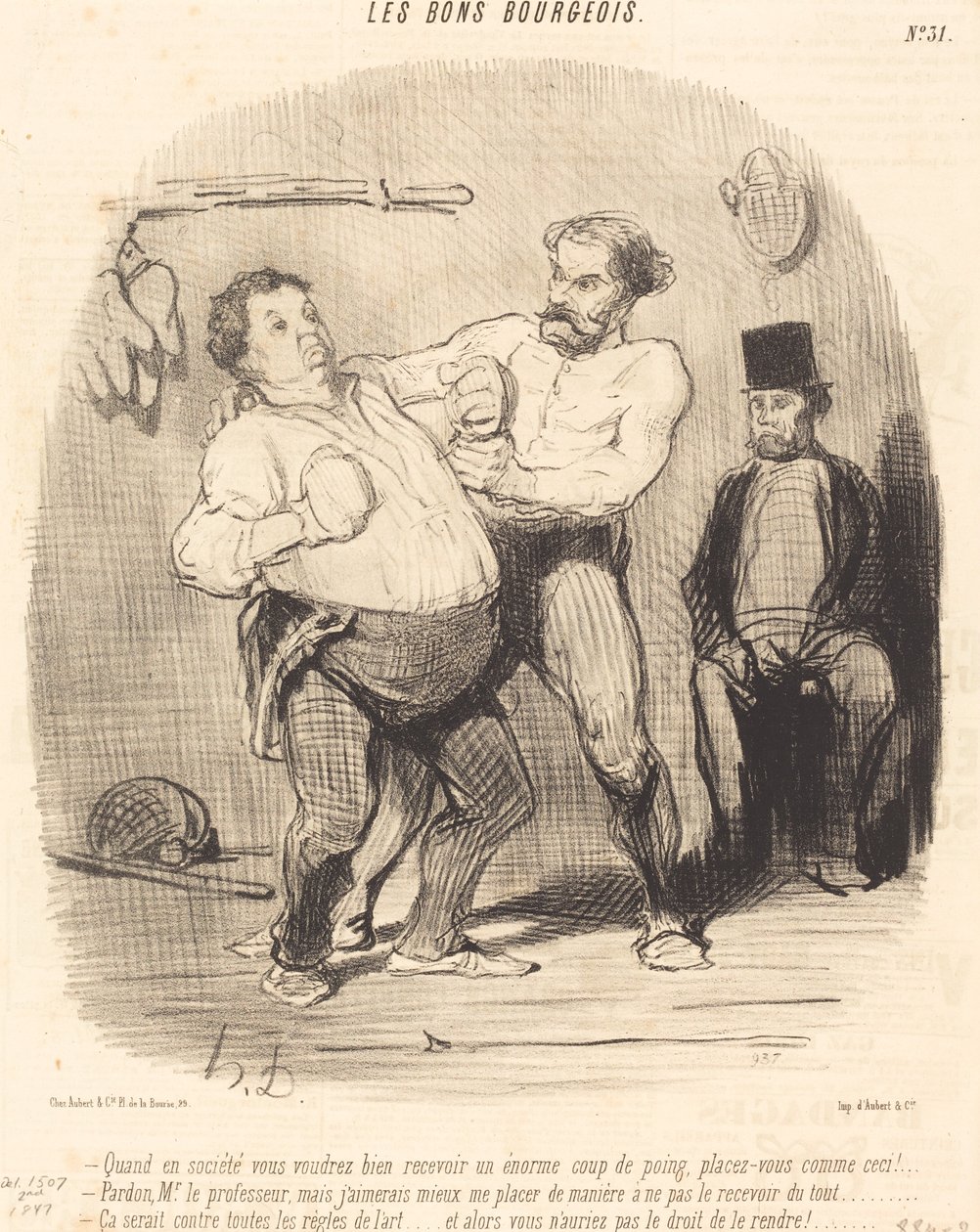Quando na sociedade você gostaria de receber uma... injeção... de Honoré Daumier