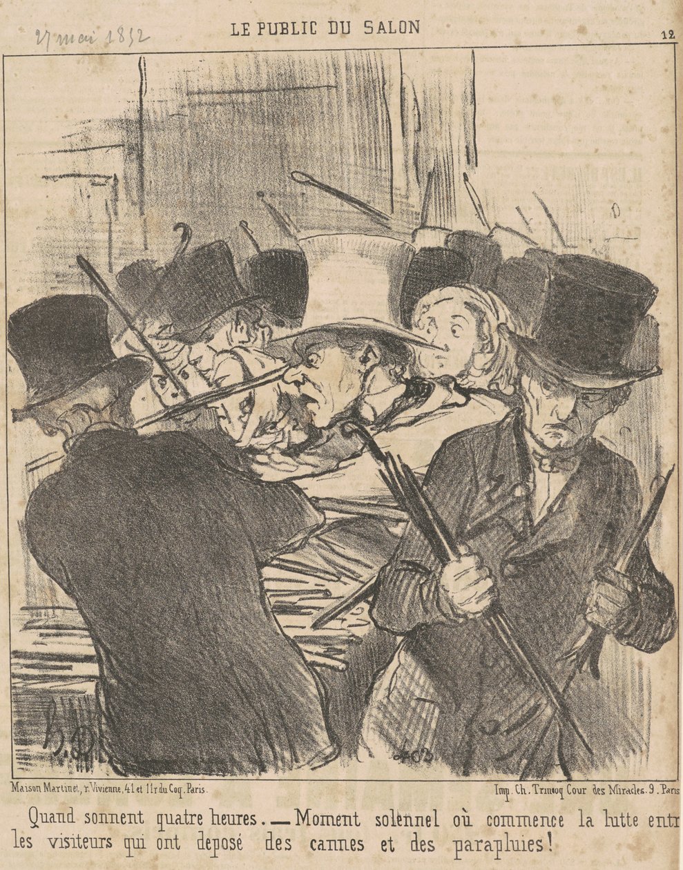 Quando quatro horas bate de Honoré Daumier
