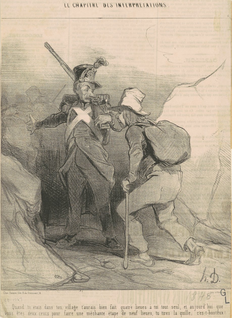 Quando você estava em sua aldeia, você teria... de Honoré Daumier
