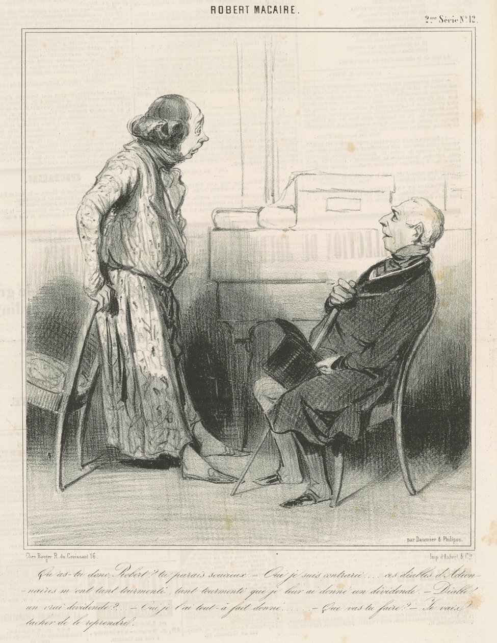 O que há de errado com você, Roberto? ... de Honoré Daumier