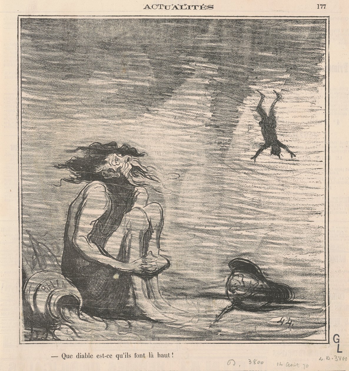 O que diabos eles estão fazendo lá em cima! de Honoré Daumier