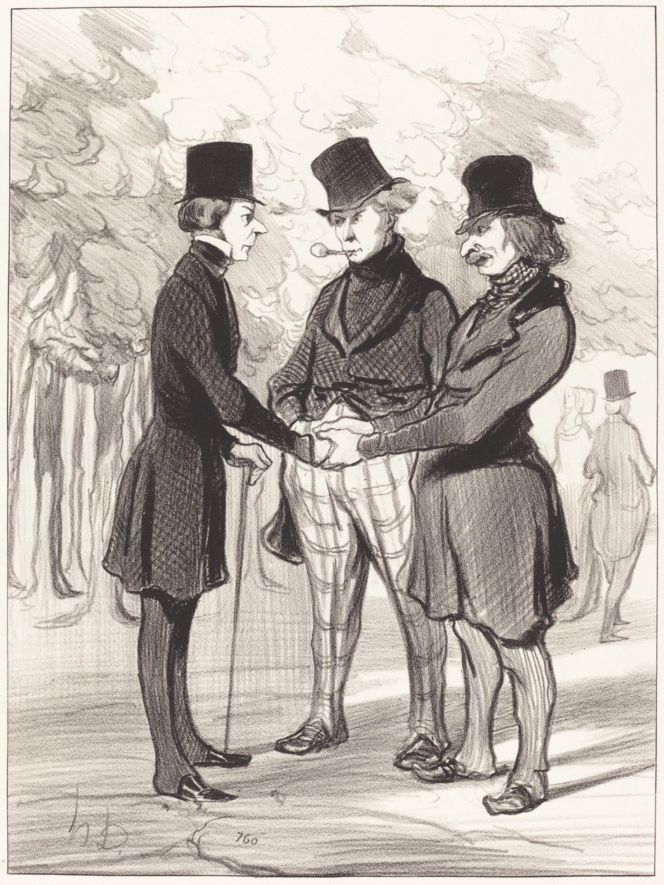 Que encontro feliz!... É... de Honoré Daumier