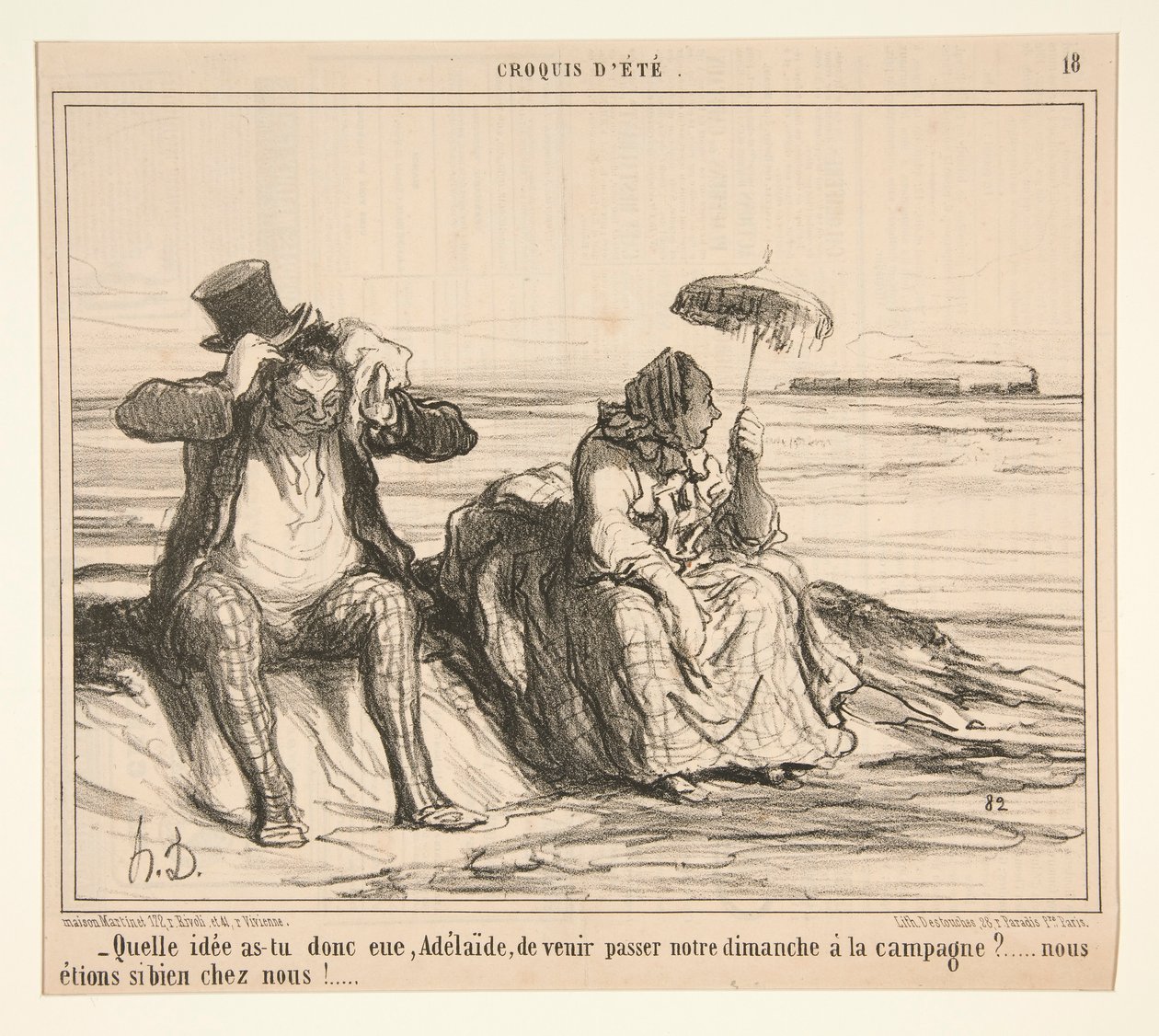 Que ideia você teve, Adelaide, de vir e passar de Honoré Daumier