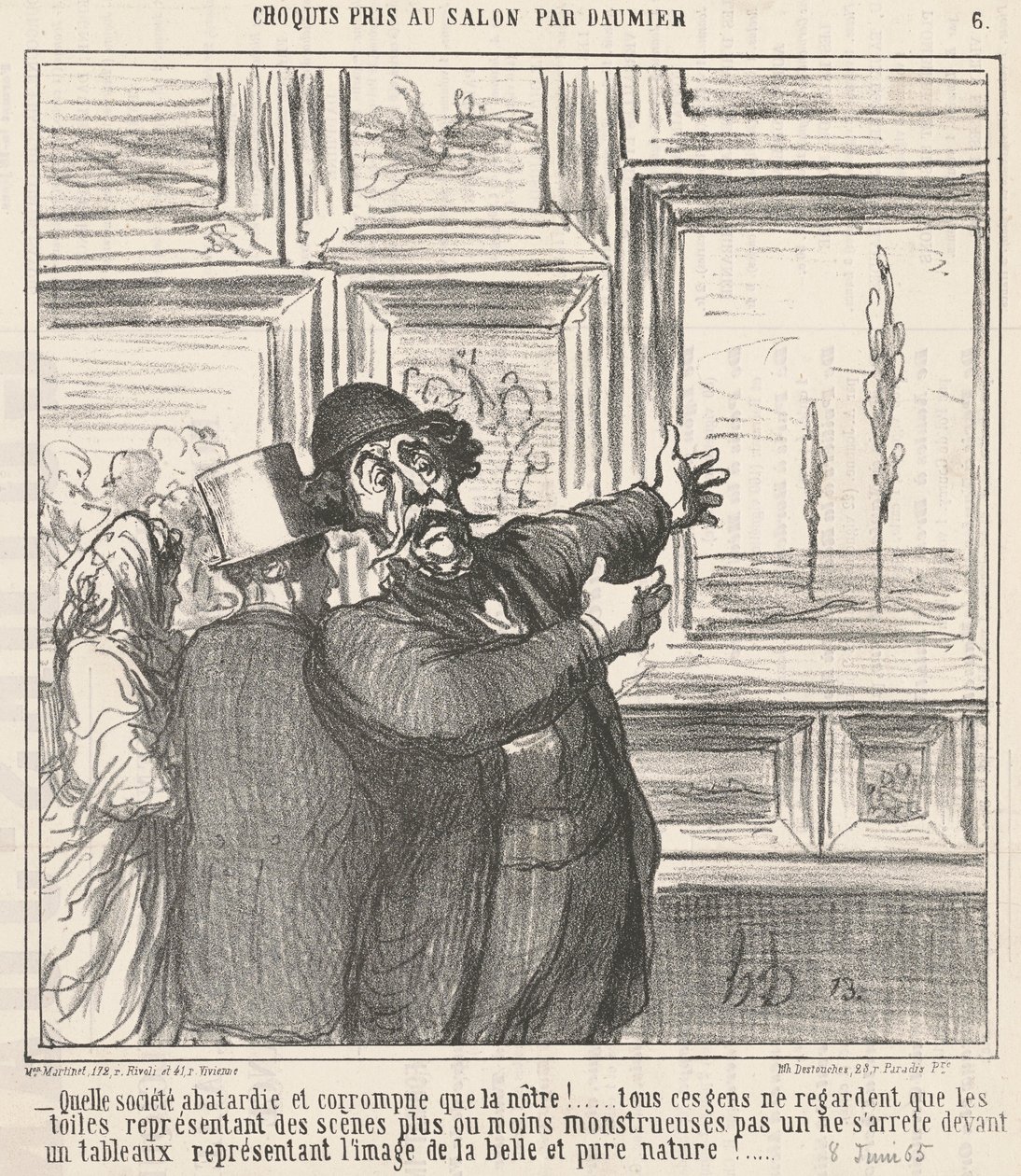Que sociedade bastarda e corrupta... de Honoré Daumier