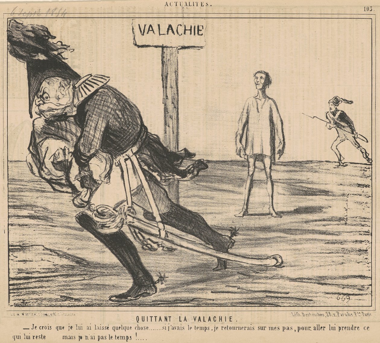 Deixando a Valáquia de Honoré Daumier