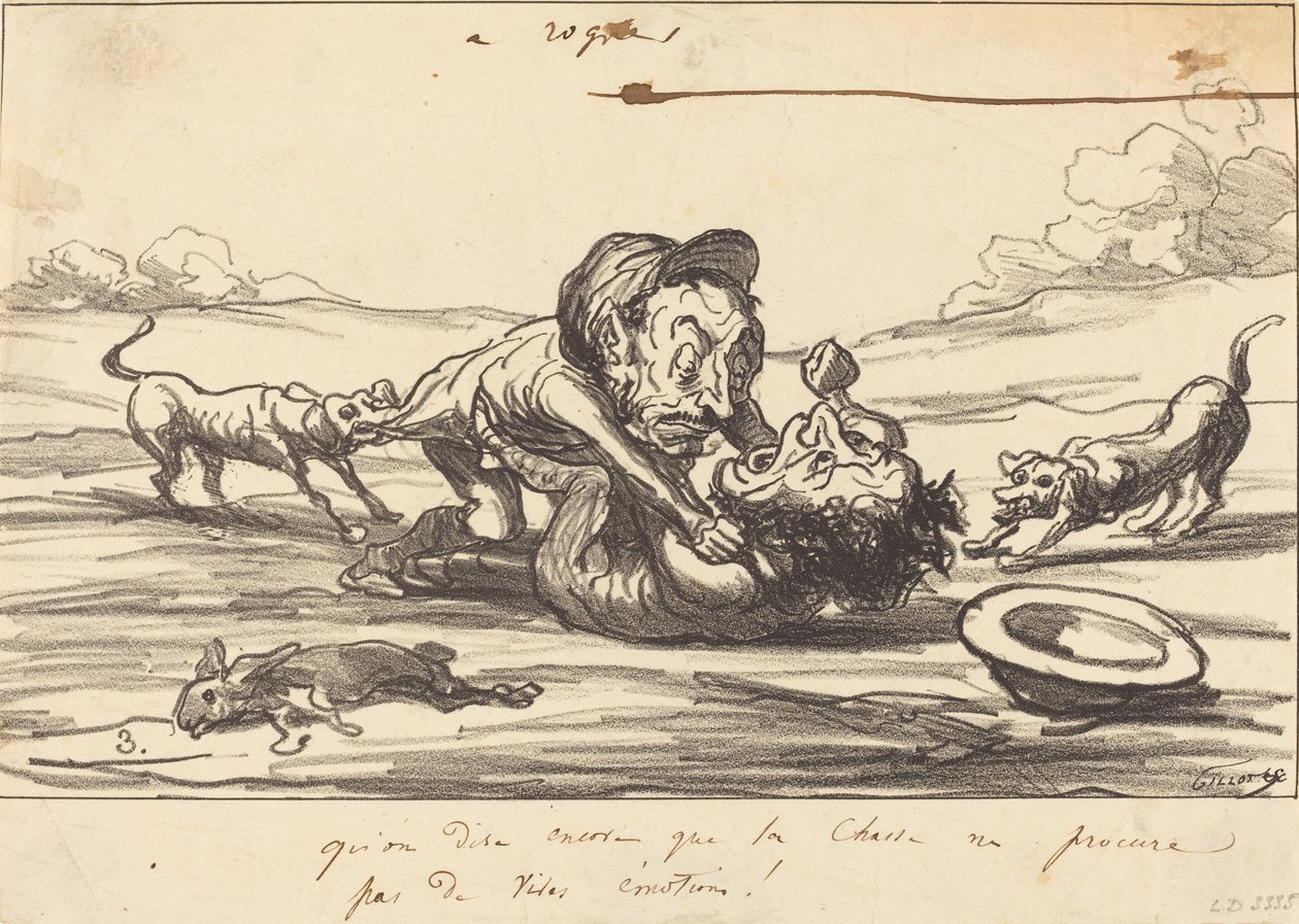 Diga-se que a caça... de Honoré Daumier
