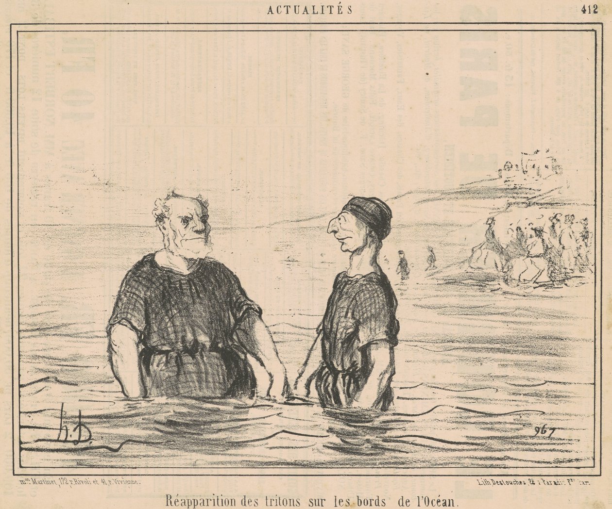 Reaparecimento de tritões ... do oceano de Honoré Daumier