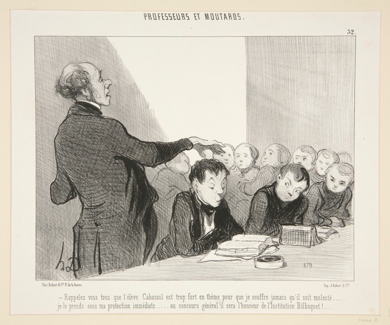 Lembre-se de tudo o que o estudante Cabussol... - #32 de Professores e Mostardas de Honoré Daumier
