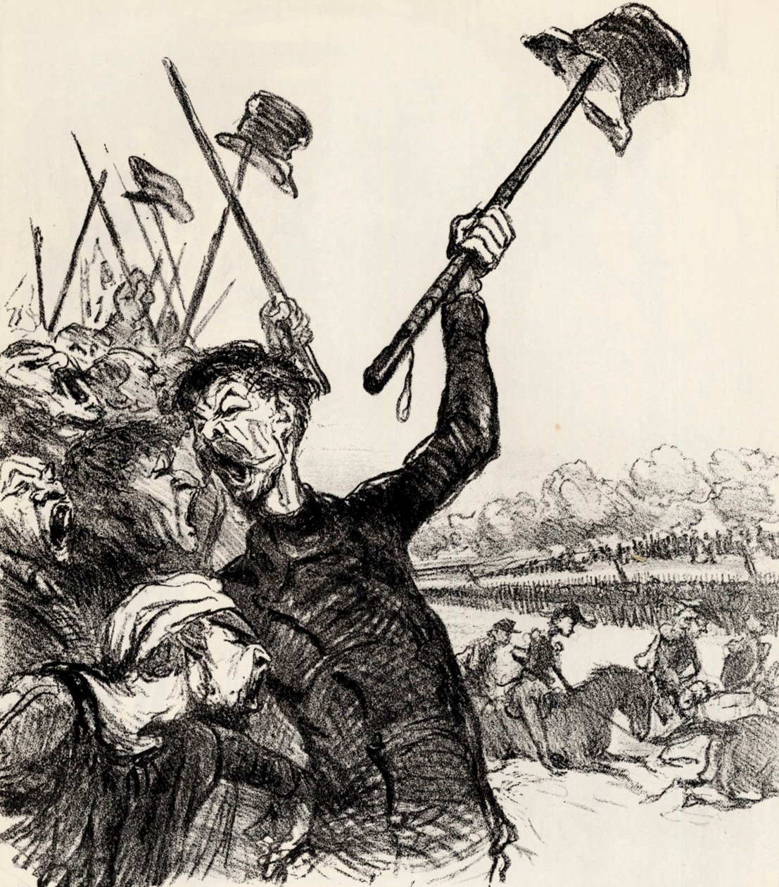 Ratapoil e sua equipe: Viva o Imperador!, 1851. de Honoré Daumier