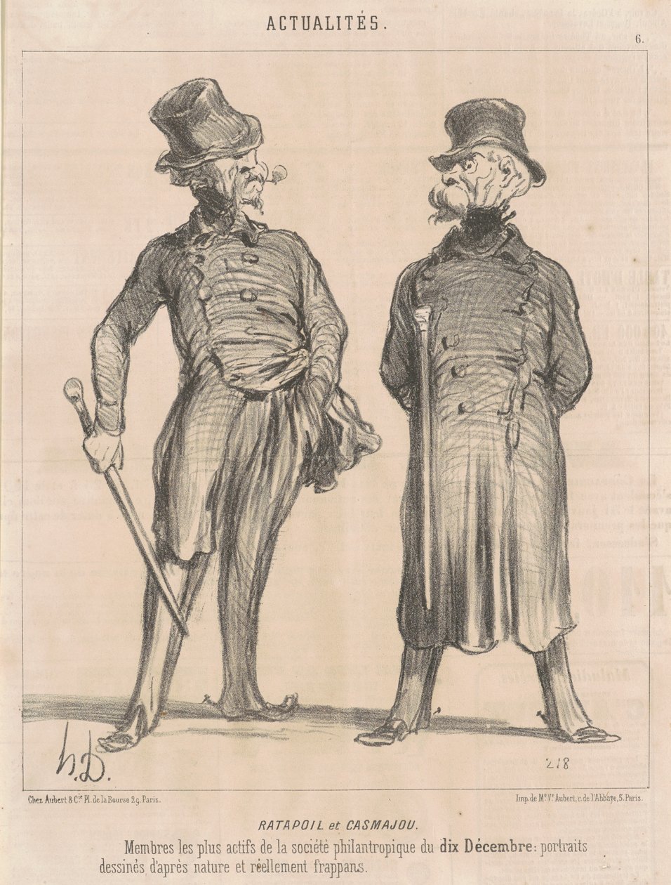 Ratapoil et Casmajou de Honoré Daumier