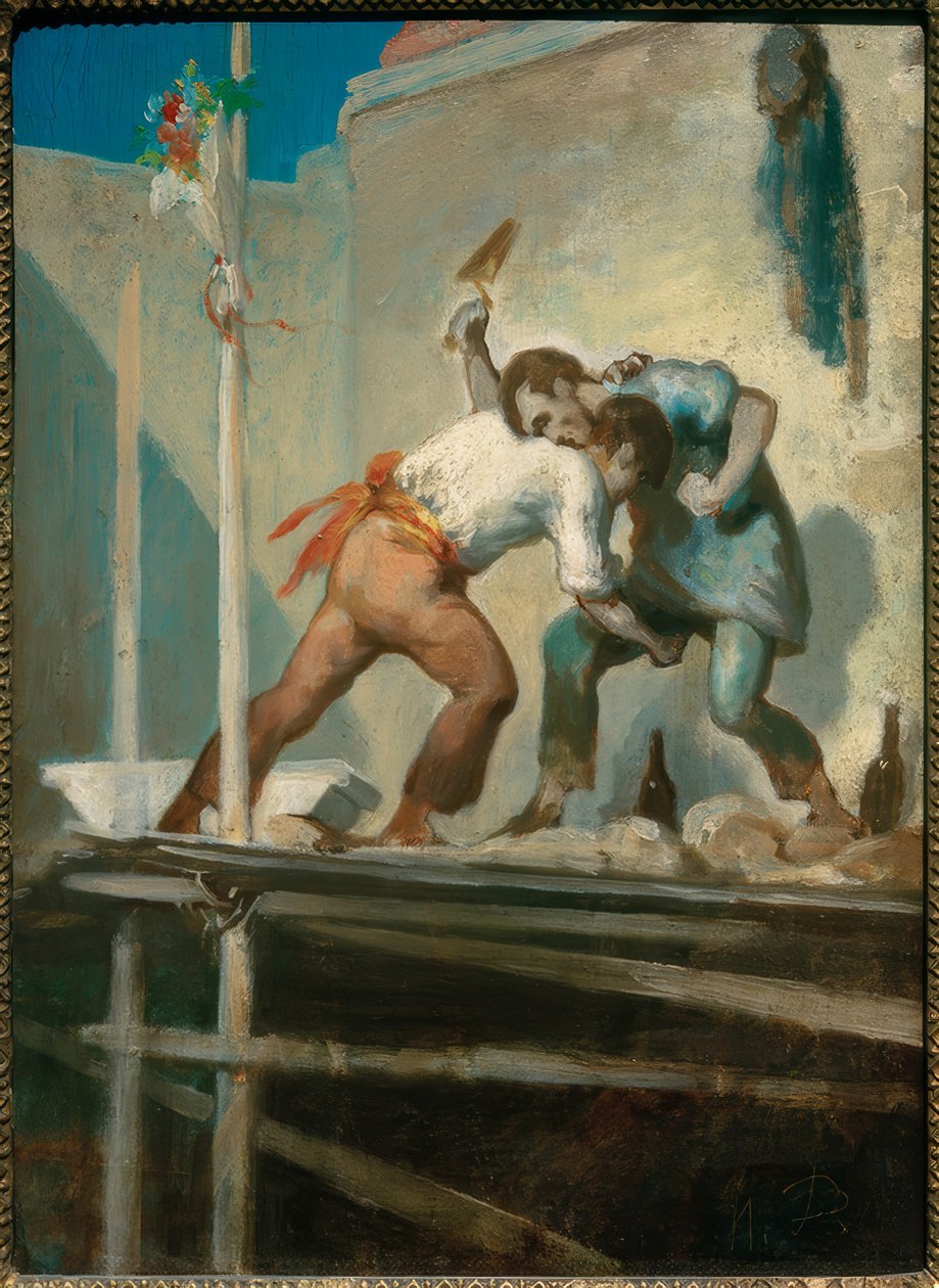 Pedreiros ásperos de Honoré Daumier