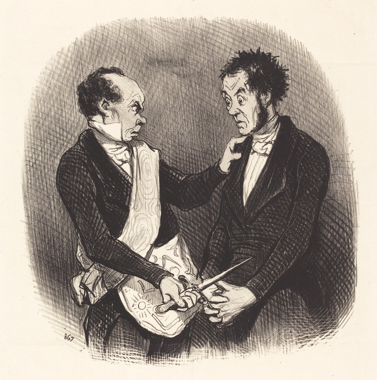 Recepção de um maçom de Honoré Daumier