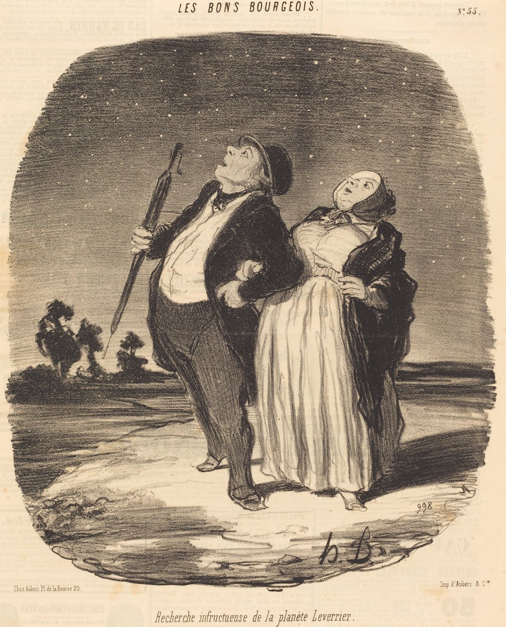 Busca malsucedida pelo planeta Leverrier de Honoré Daumier