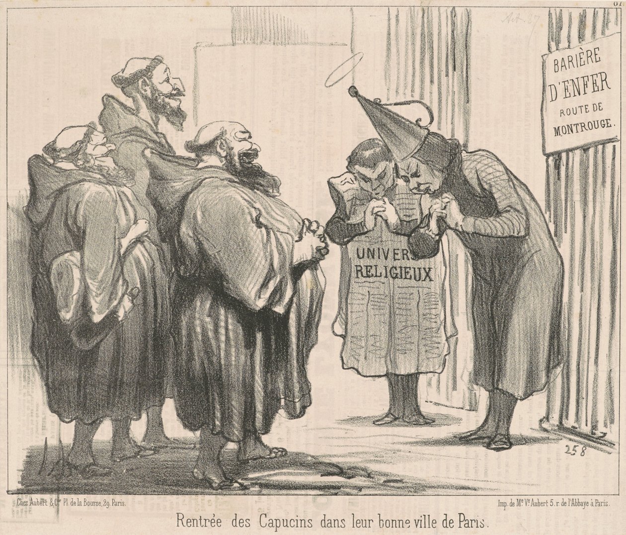 Retorno dos Capuchinhos a ... Paris de Honoré Daumier