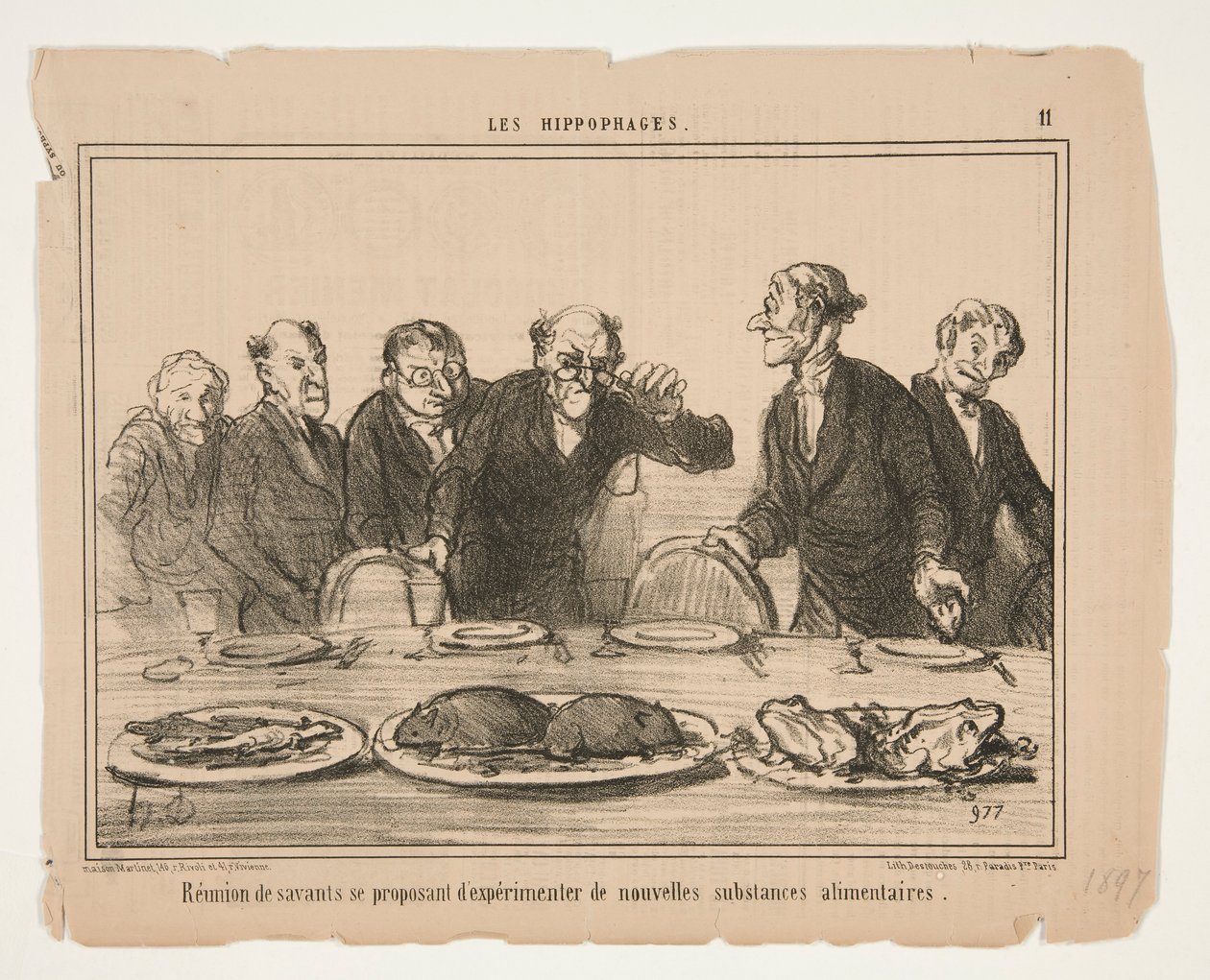 Uma reunião de estudiosos que se propõe de Honoré Daumier
