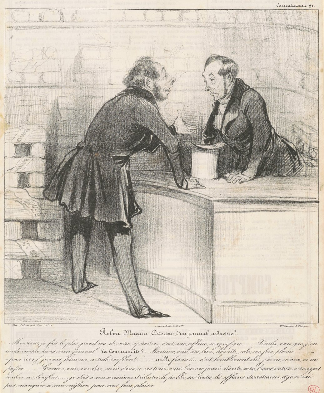 Diretor Robert Macaire de Honoré Daumier