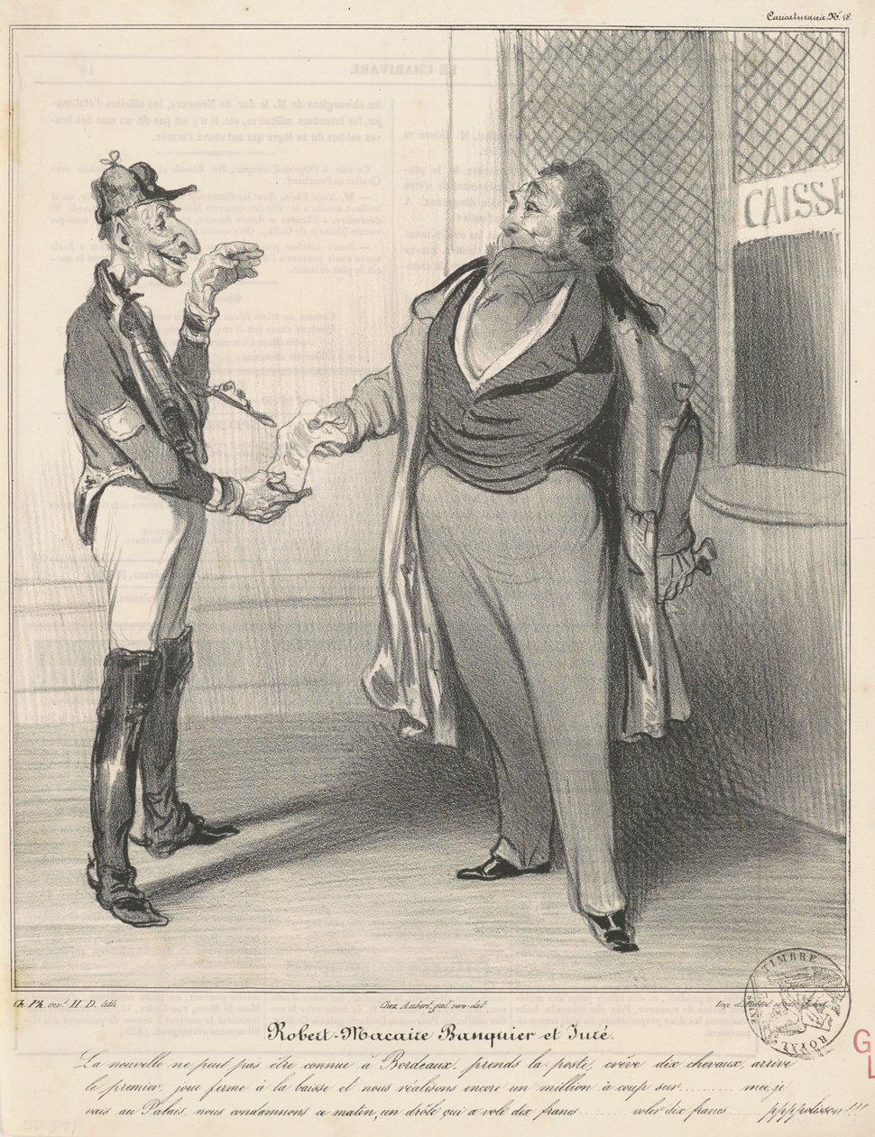 Robert Macaire Banquier et Juré de Honoré Daumier