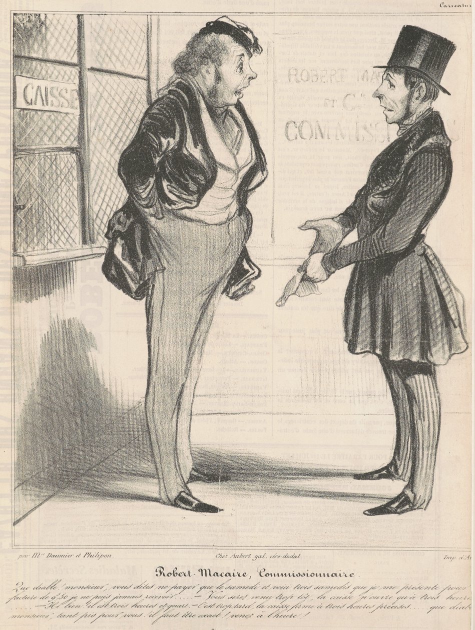 Robert Macaire Comissário de Honoré Daumier