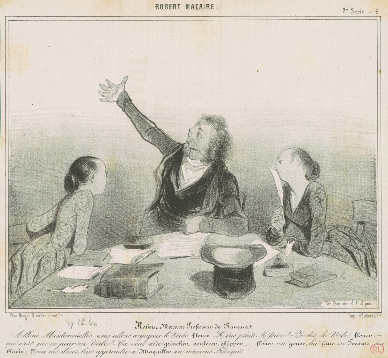 Robert Macaire professor de francês de Honoré Daumier