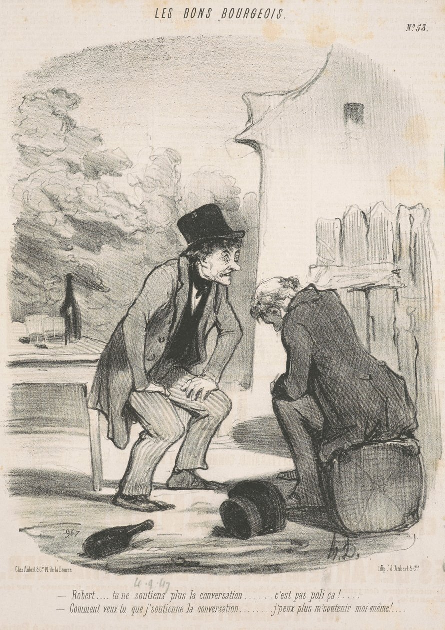Robert... você não está mais conversando... de Honoré Daumier