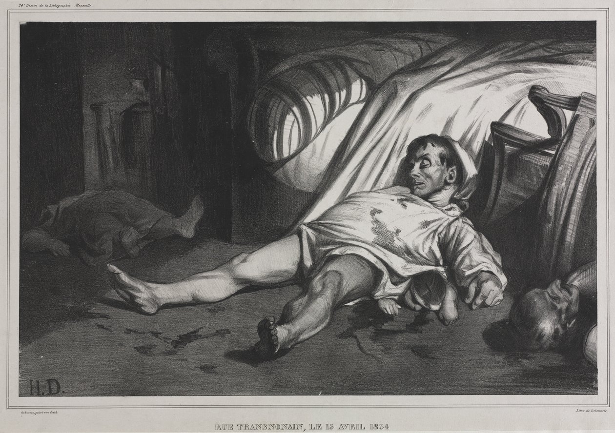 Rue Transnonain, 15 de abril de 1834 de Honoré Daumier