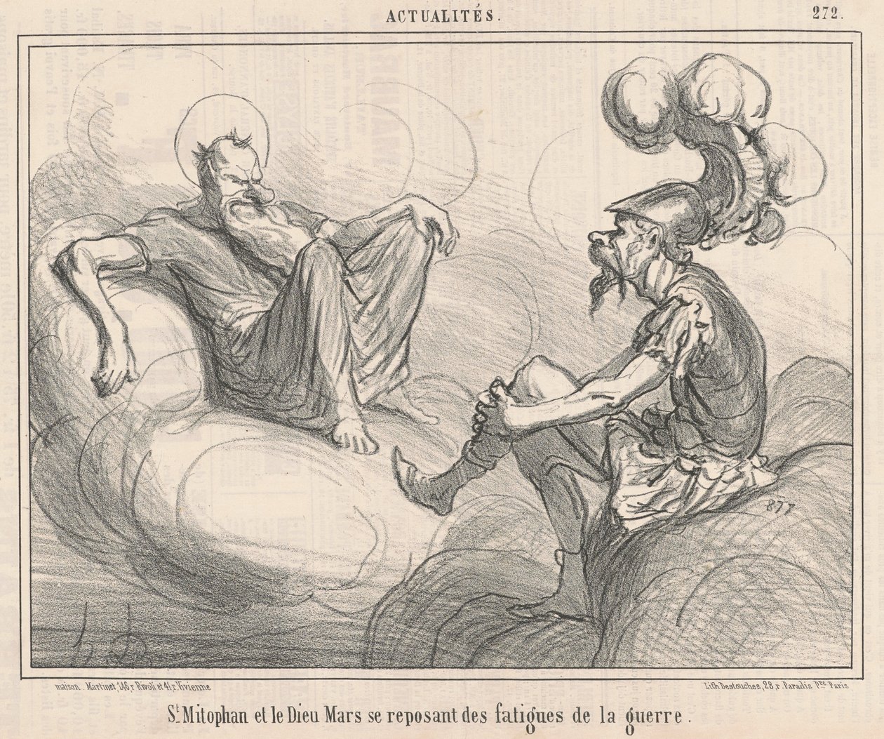 São Mitophan e o deus Marte... de Honoré Daumier