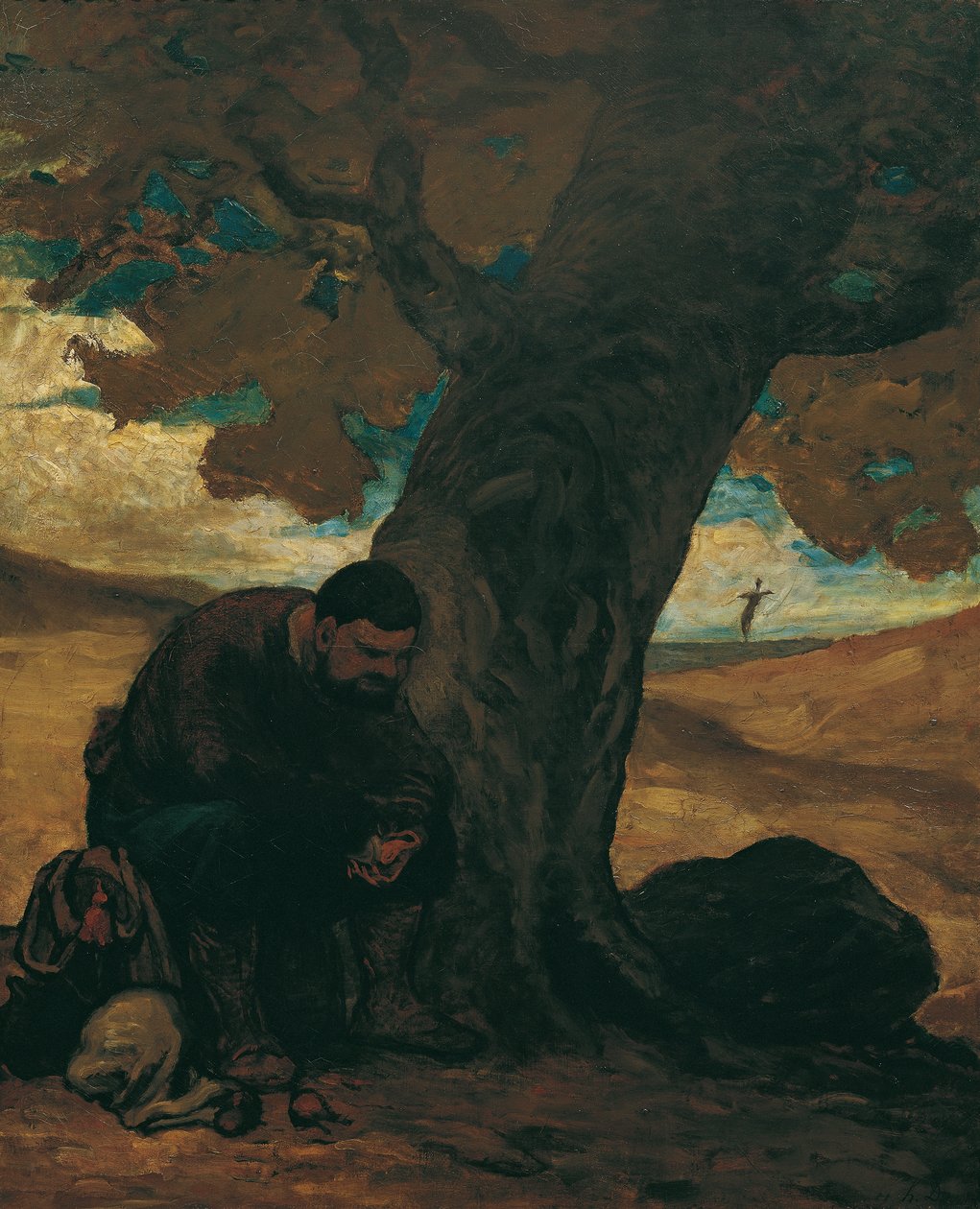 Sancho Panza, descansando debaixo de uma árvore de Honoré Daumier