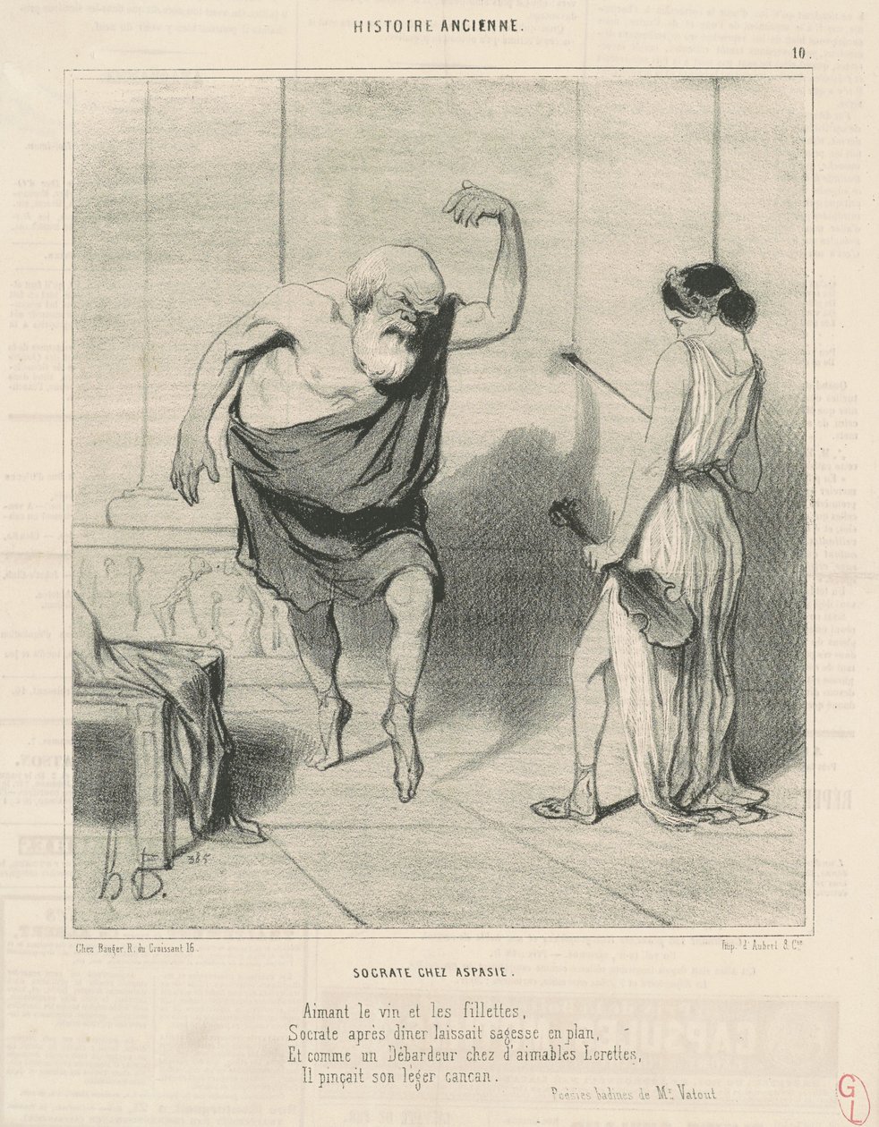 Sócrates em Aspásia de Honoré Daumier