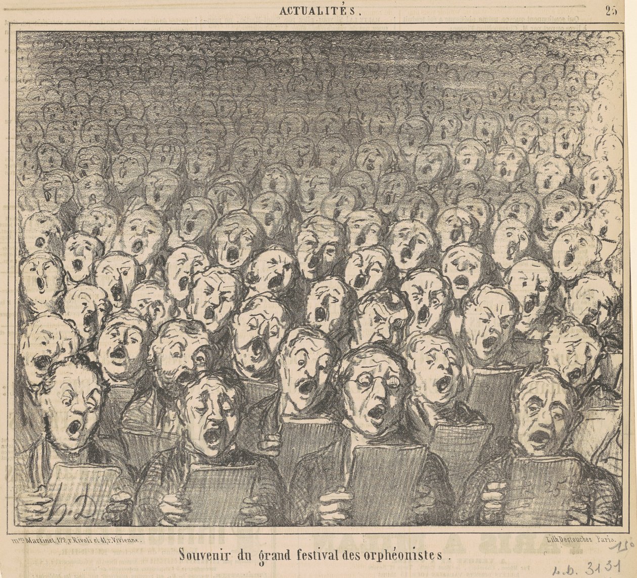 Souvenir du grand festival des orphéonistes de Honoré Daumier
