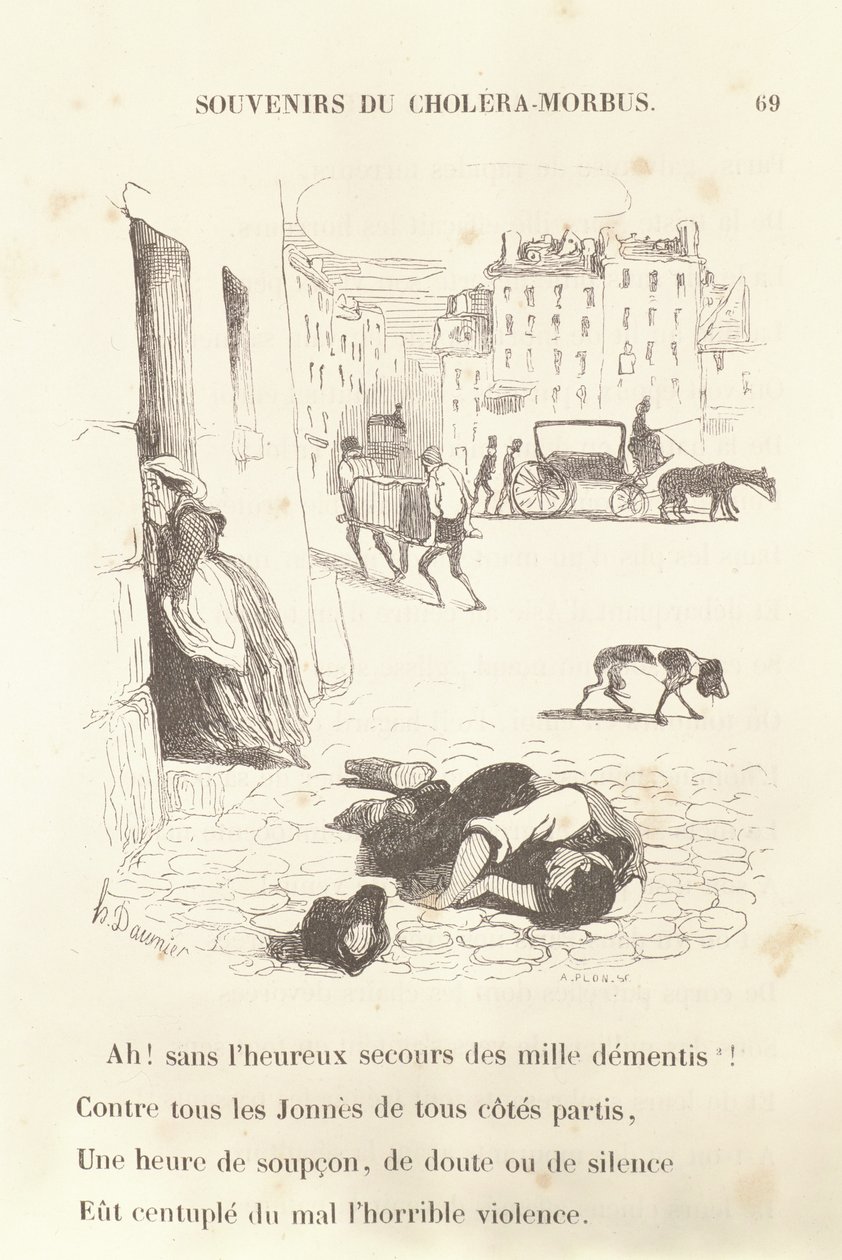 Memórias da cólera-Morbus, 1840 de Honoré Daumier