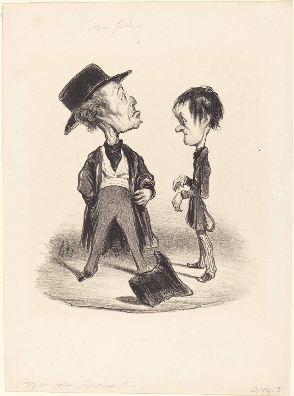 Soyez donc poli... eu... de Honoré Daumier