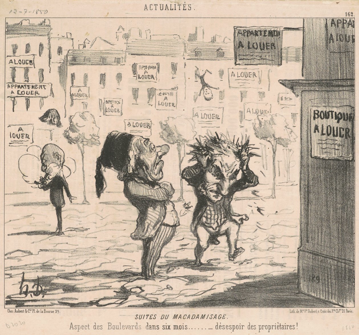 Consequências da macadamização de Honoré Daumier