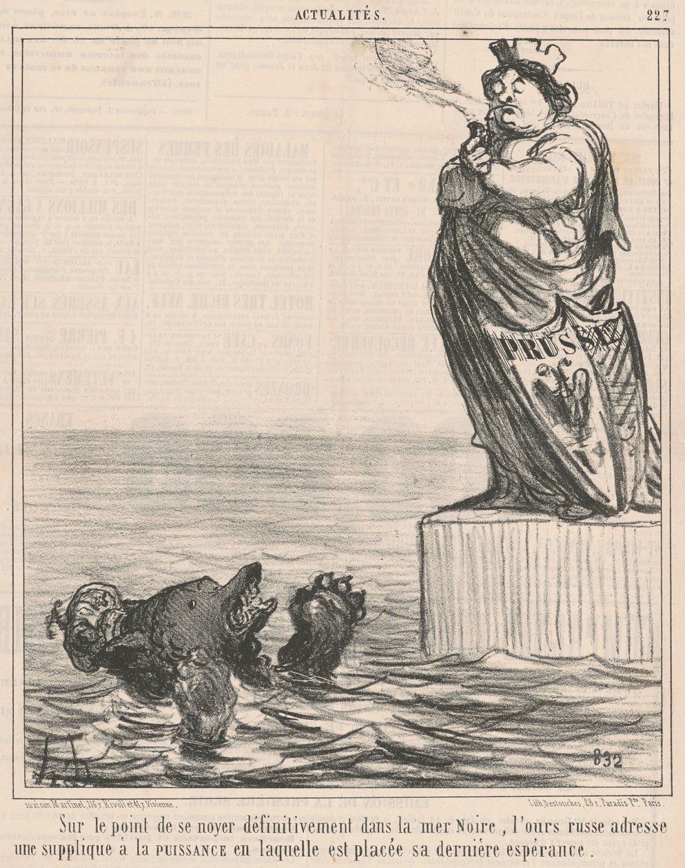 Prestes a se afogar... de Honoré Daumier