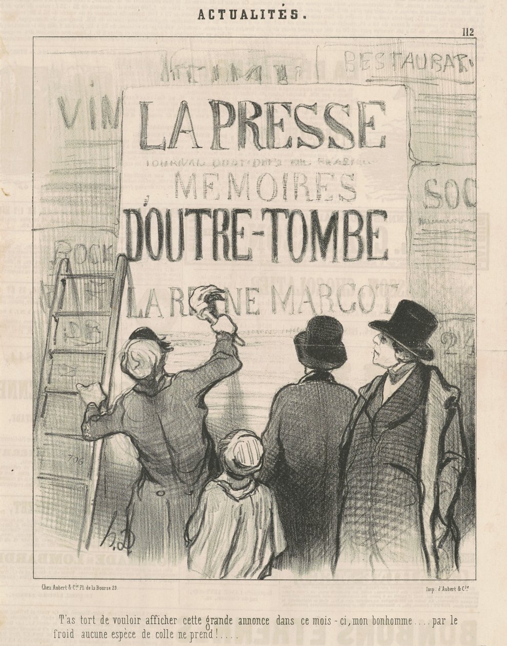Você está errado em querer postar este... anúncio... de Honoré Daumier