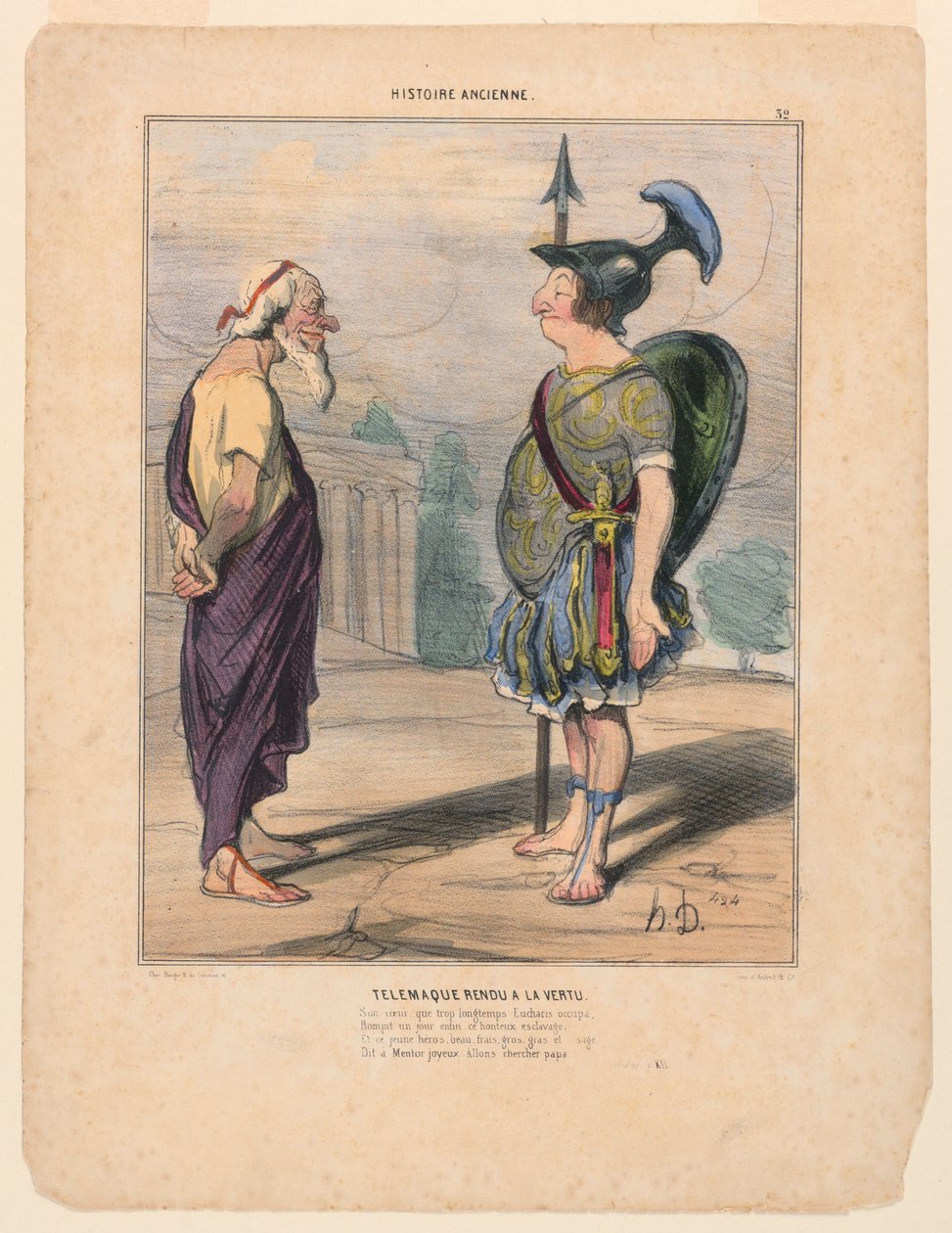 Telêmaco voltou à virtude de Honoré Daumier